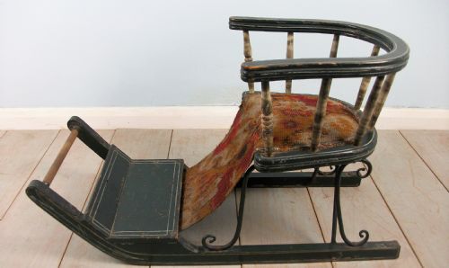 LATE VICTORIAN CHILD'S SLEIGH CHAIR - ADDITIONAL PHOTO 1