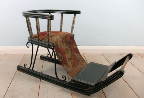 late victorian child's sleigh chair - CATEGORY: ANTIQUE MISCELLANEOUS - DATED VICTORIAN