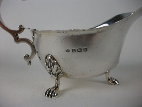PAIR OF SILVER SAUCE BOATS BIRMINGHAM 1937 - ADDITIONAL PHOTO 10