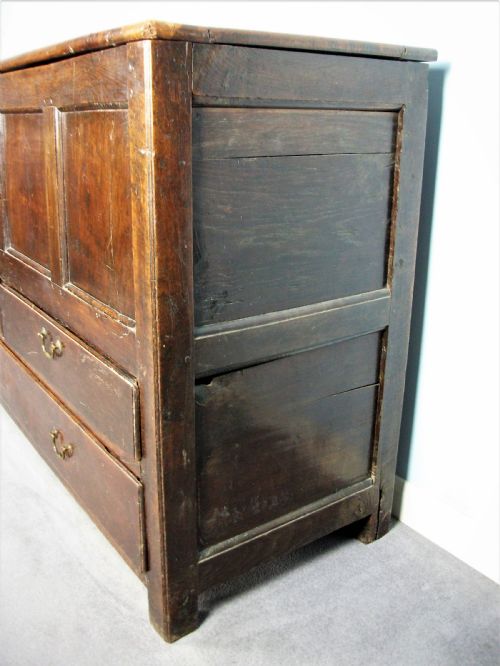 LATE 17TH CENTURY WELSH OAK COFFER COFFOR OR MULE CHEST - ADDITIONAL PHOTO 1