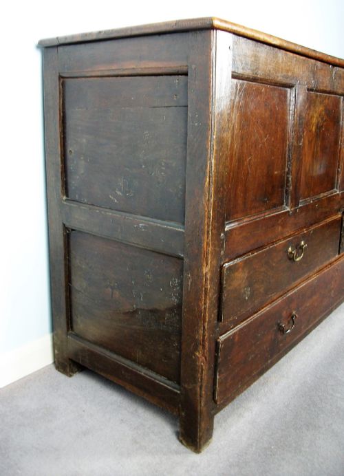 LATE 17TH CENTURY WELSH OAK COFFER COFFOR OR MULE CHEST - ADDITIONAL PHOTO 2