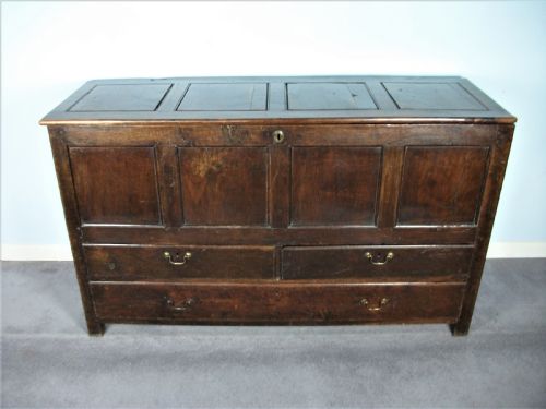 LATE 17TH CENTURY WELSH OAK COFFER COFFOR OR MULE CHEST - ADDITIONAL PHOTO 3