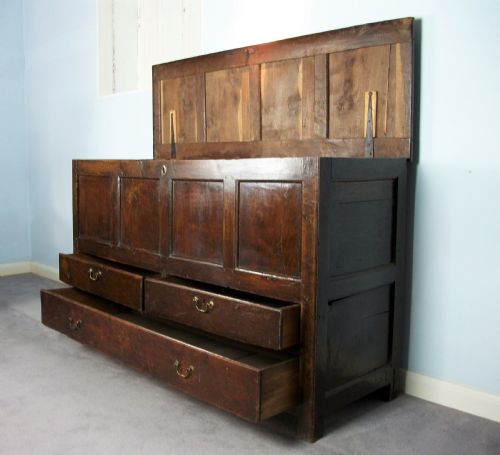 LATE 17TH CENTURY WELSH OAK COFFER COFFOR OR MULE CHEST - ADDITIONAL PHOTO 7