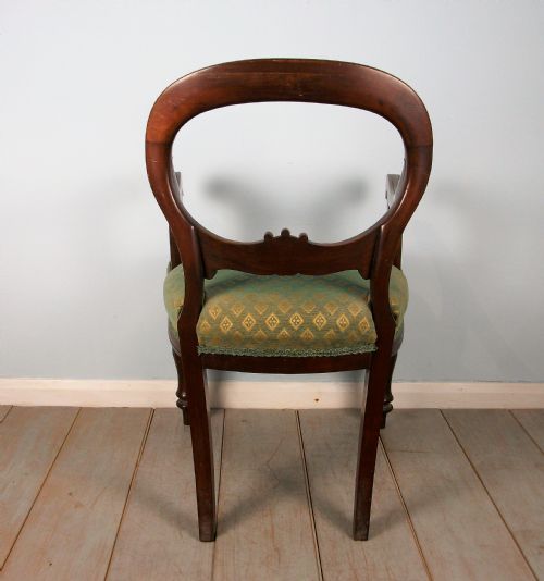 19TH CENTURY MAHOGANY BALLOON BACK DESK CHAIR - ADDITIONAL PHOTO 6