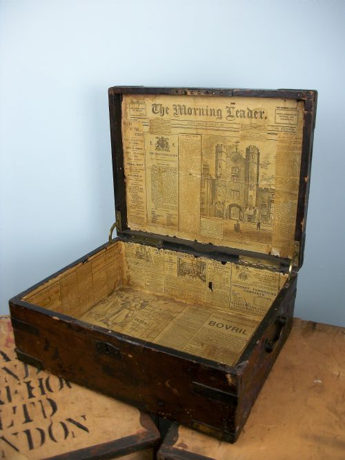 19TH CENTURY BRASS BOUND MILITARY CAMPAIGN DOCUMENT BOX FROM THE BOER WAR ERA CIRCA 1900 - ADDITIONAL PHOTO 7
