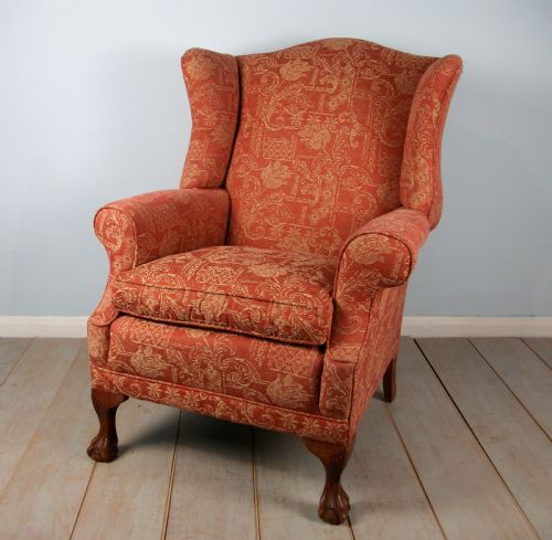 ENGLISH MAHOGANY WING BACK ARMCHAIR - ADDITIONAL PHOTO 2