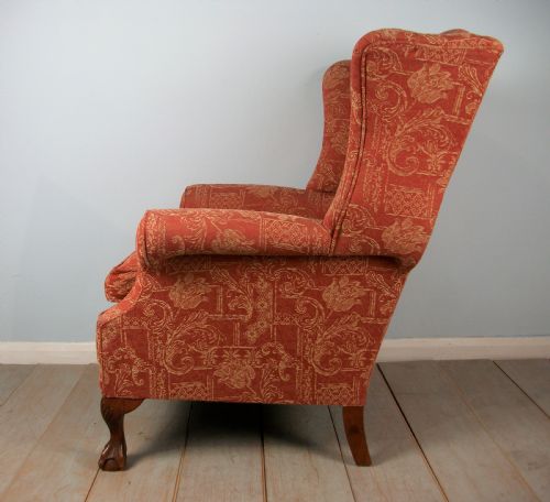 ENGLISH MAHOGANY WING BACK ARMCHAIR - ADDITIONAL PHOTO 3