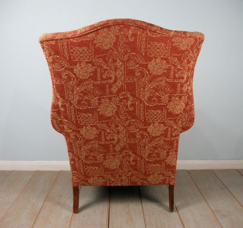 ENGLISH MAHOGANY WING BACK ARMCHAIR - ADDITIONAL PHOTO 5