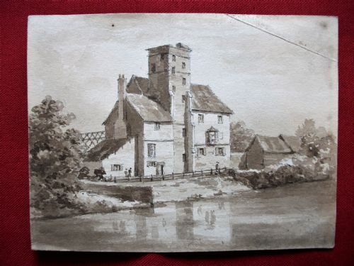 SKETCH WATERCOLOUR DEPICTING CANONBURY TOWER ISLINGTON LONDON - ADDITIONAL PHOTO 2