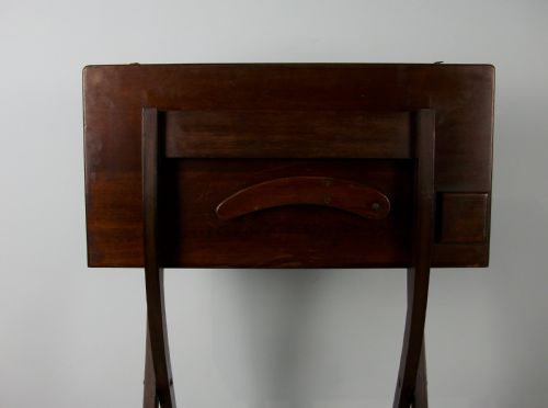 MAHOGANY MILITARY CAMPAIGN FOLDING DESK AND GAMES TABLE - ADDITIONAL PHOTO 9