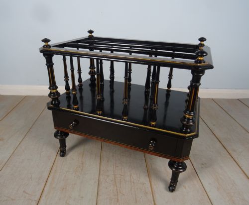 A VICTORIAN AMBOYNA INLAID CANTERBURY - ADDITIONAL PHOTO 1
