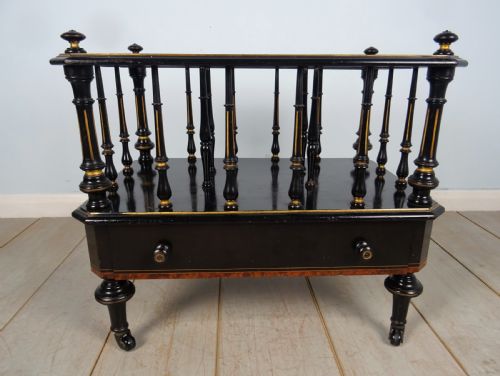 A VICTORIAN AMBOYNA INLAID CANTERBURY - ADDITIONAL PHOTO 2