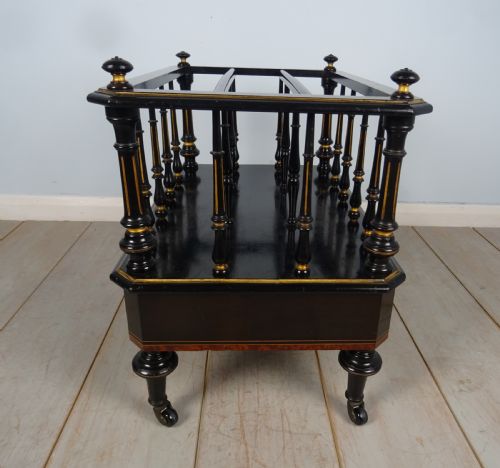 A VICTORIAN AMBOYNA INLAID CANTERBURY - ADDITIONAL PHOTO 3