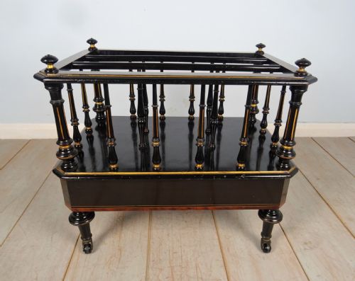 A VICTORIAN AMBOYNA INLAID CANTERBURY - ADDITIONAL PHOTO 5