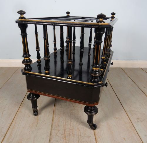 A VICTORIAN AMBOYNA INLAID CANTERBURY - ADDITIONAL PHOTO 6