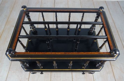 A VICTORIAN AMBOYNA INLAID CANTERBURY - ADDITIONAL PHOTO 7