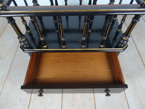 A VICTORIAN AMBOYNA INLAID CANTERBURY - ADDITIONAL PHOTO 9