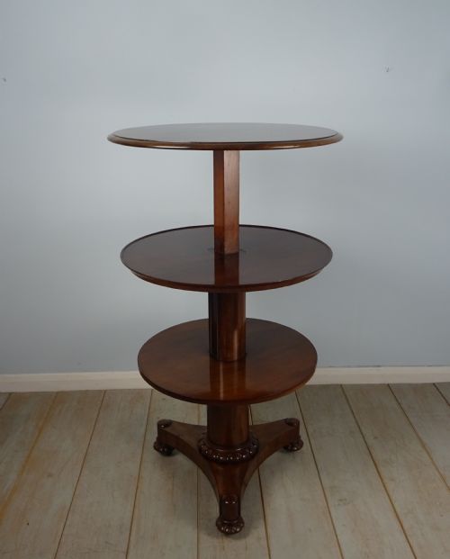 A WILLIAM IV MAHOGANY METAMORPHIC TABLEDUMB WAITER - ADDITIONAL PHOTO 1