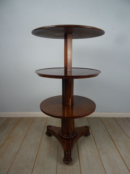 A WILLIAM IV MAHOGANY METAMORPHIC TABLEDUMB WAITER - ADDITIONAL PHOTO 4