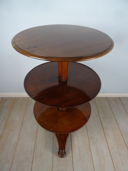 A WILLIAM IV MAHOGANY METAMORPHIC TABLEDUMB WAITER - ADDITIONAL PHOTO 5
