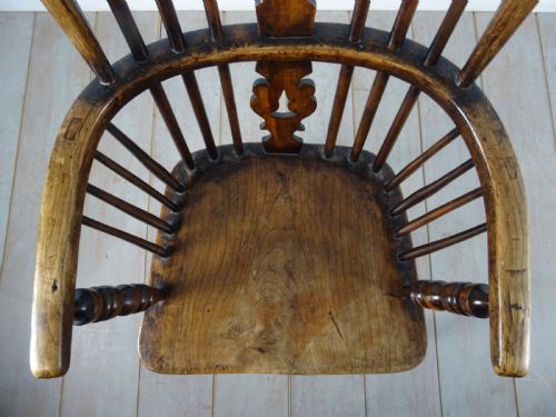 ASH ELM WINDSOR KITCHEN HIGH BACK ARMCHAIR - ADDITIONAL PHOTO 7