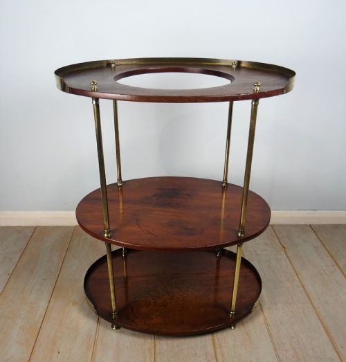 a campaign brassmounted mahogany occasional table wash stand - CATEGORY: ANTIQUE FURNITURE - DATED 19TH CENTURY