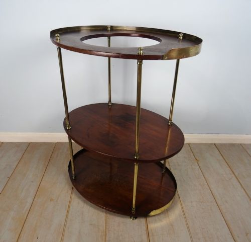 A CAMPAIGN BRASSMOUNTED MAHOGANY OCCASIONAL TABLE WASH STAND - ADDITIONAL PHOTO 2