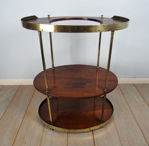A CAMPAIGN BRASSMOUNTED MAHOGANY OCCASIONAL TABLE WASH STAND - ADDITIONAL PHOTO 4