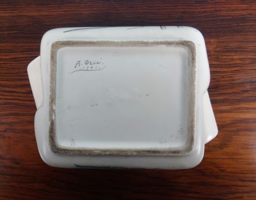 PAIR OF ART DECO ITALIAN CERAMIC ASHTRAYS - ADDITIONAL PHOTO 9