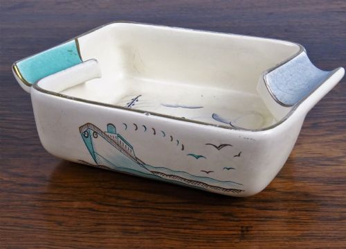 PAIR OF ART DECO ITALIAN CERAMIC ASHTRAYS - ADDITIONAL PHOTO 3