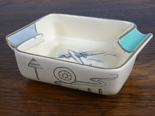 PAIR OF ART DECO ITALIAN CERAMIC ASHTRAYS - ADDITIONAL PHOTO 4