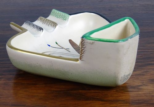 PAIR OF ART DECO ITALIAN CERAMIC ASHTRAYS - ADDITIONAL PHOTO 5