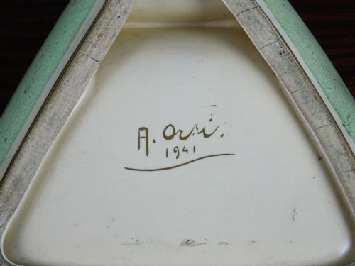 PAIR OF ART DECO ITALIAN CERAMIC ASHTRAYS - ADDITIONAL PHOTO 8
