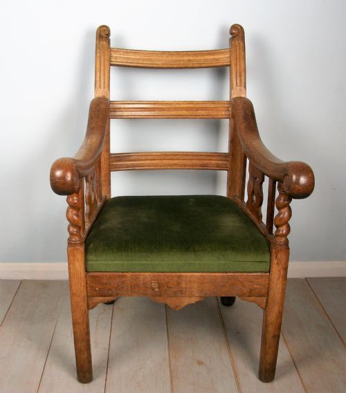 OAK IRISH OPEN ARMCHAIR COUNTRY CHAIR - ADDITIONAL PHOTO 3