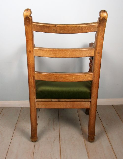 OAK IRISH OPEN ARMCHAIR COUNTRY CHAIR - ADDITIONAL PHOTO 4