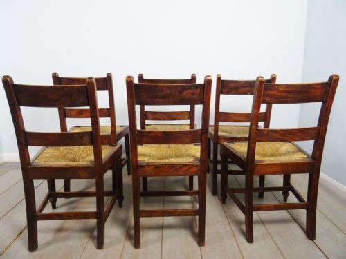 SET OF SIX LATE C18TH MAHOGANY AND FRUITWOOD COUNTRY HOUSE CHAIRS - ADDITIONAL PHOTO 1