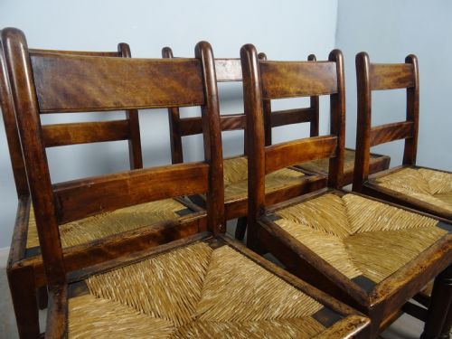 set of six late c18th mahogany and fruitwood country house chairs - CATEGORY: ANTIQUE CHAIRS - DATED 1800