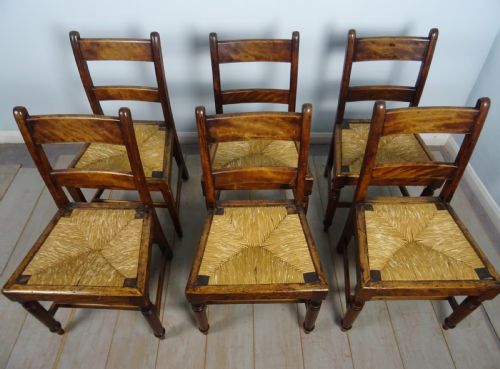 SET OF SIX LATE C18TH MAHOGANY AND FRUITWOOD COUNTRY HOUSE CHAIRS - ADDITIONAL PHOTO 6