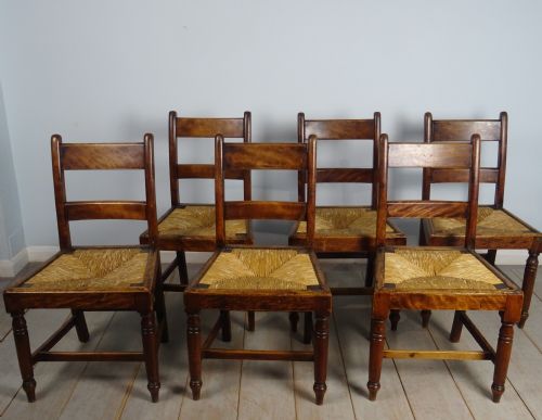 SET OF SIX LATE C18TH MAHOGANY AND FRUITWOOD COUNTRY HOUSE CHAIRS - ADDITIONAL PHOTO 5