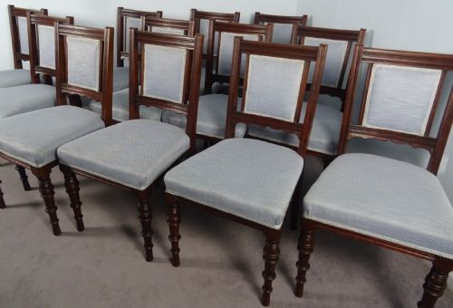 SET OF 12 MAPLE CO LONDON WALNUT DINING CHAIRS - ADDITIONAL PHOTO 8