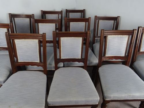 SET OF 12 MAPLE CO LONDON WALNUT DINING CHAIRS - ADDITIONAL PHOTO 11