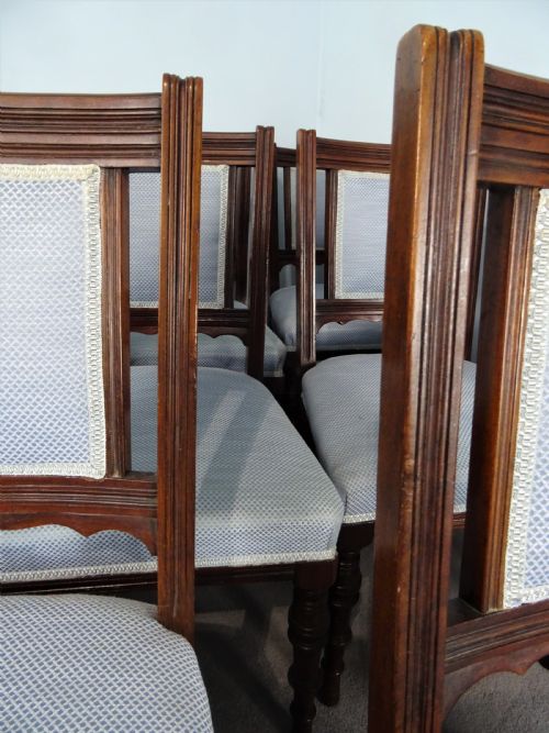 SET OF 12 MAPLE CO LONDON WALNUT DINING CHAIRS - ADDITIONAL PHOTO 12