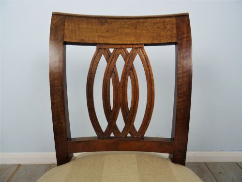 SET OF 6 DIRECTOIRE WALNUT ITALIAN CHAIRS - ADDITIONAL PHOTO 1