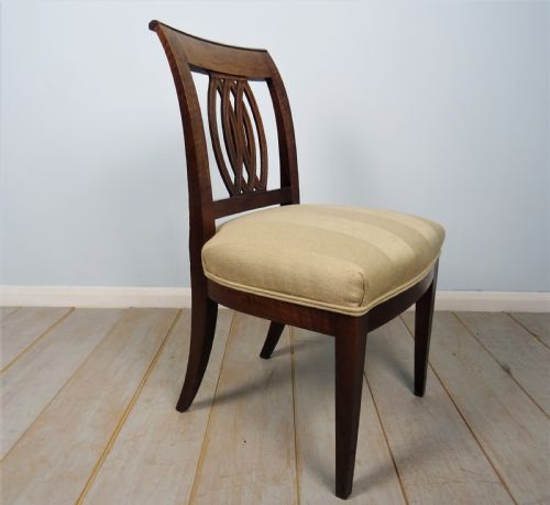 SET OF 6 DIRECTOIRE WALNUT ITALIAN CHAIRS - ADDITIONAL PHOTO 6