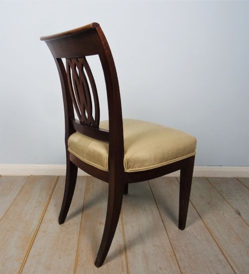 SET OF 6 DIRECTOIRE WALNUT ITALIAN CHAIRS - ADDITIONAL PHOTO 7