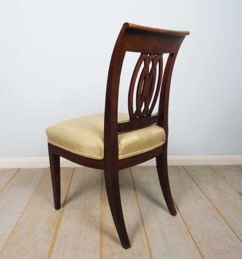 SET OF 6 DIRECTOIRE WALNUT ITALIAN CHAIRS - ADDITIONAL PHOTO 8