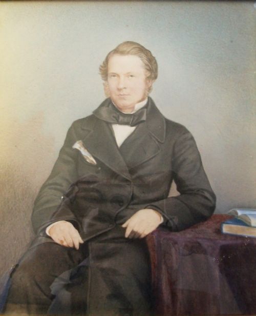 FINE WATERCOLOUR PORTRAIT OF AUGUSTUS GEORGE GUY CIRCA 1840 - ADDITIONAL PHOTO 3