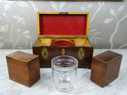 GEORGIAN MAHOGANY TEA CADDYCHEST - ADDITIONAL PHOTO 1