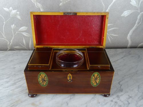 GEORGIAN MAHOGANY TEA CADDYCHEST - ADDITIONAL PHOTO 4