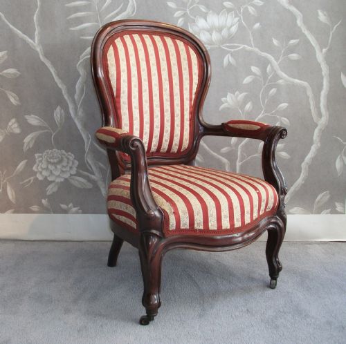 small victorian mahogany childs bergere chair open armchair - CATEGORY: ANTIQUE CHAIRS - DATED 1860